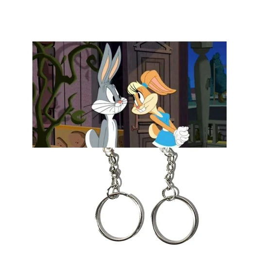 New Couple Keychain Hanger Wall Key Holder Home Decor Cartoon Kawaii Key Pendant Backpack Key Ring Storage Rack For Lover Gifts