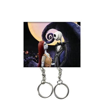 New Couple Keychain Hanger Wall Key Holder Home Decor Cartoon Kawaii Key Pendant Backpack Key Ring Storage Rack For Lover Gifts